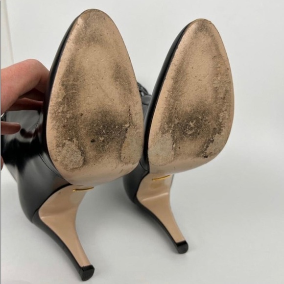 Black Gucci 2021 leather caged heeled damir lattice boots - Picture 6 of 7